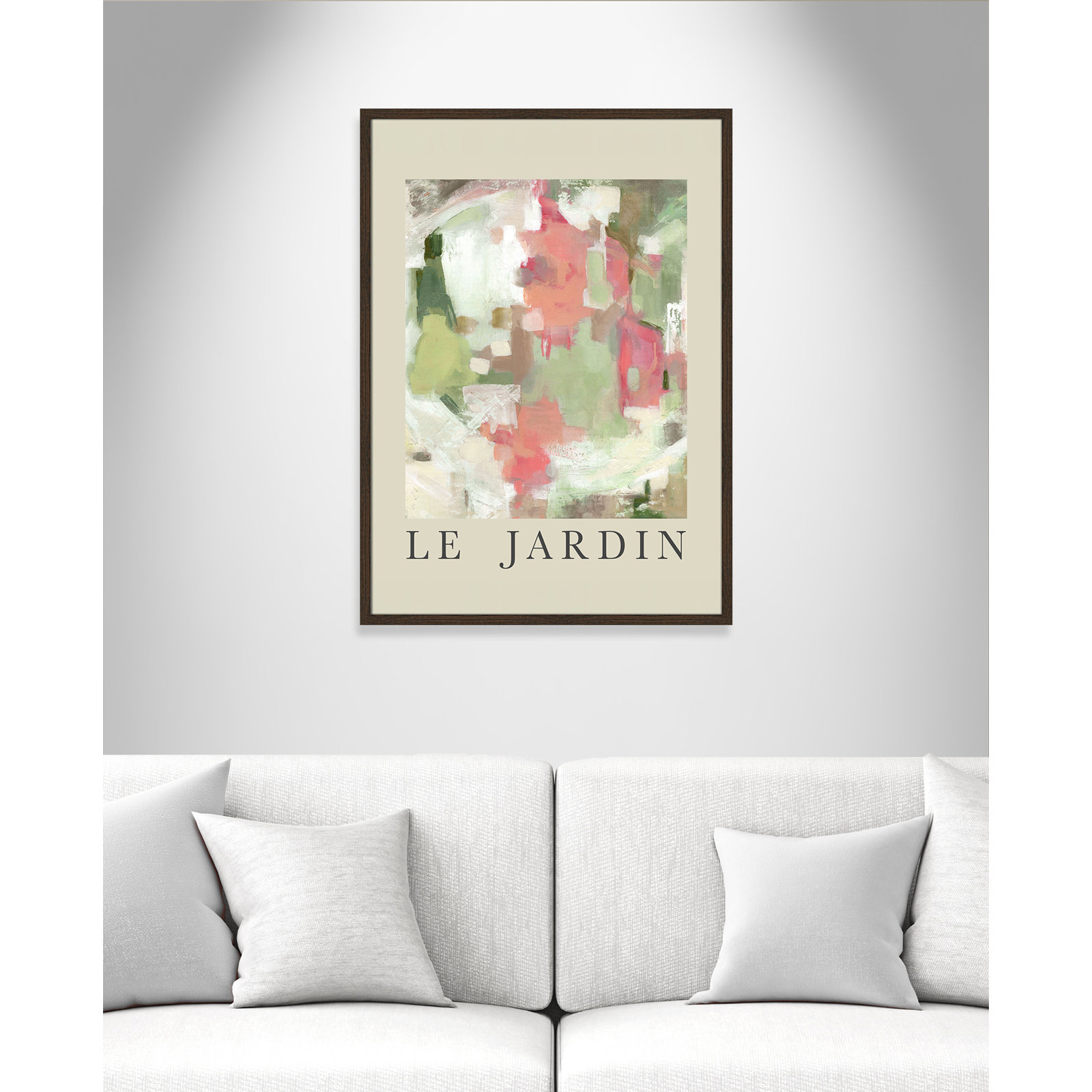 Botanical Poster Collection " Le Jardin " by Carol Robinson, No, Walnut Single Picture Frame, 35.5" H x 25.5" W x 0.75" D