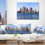 Boston Skyline Panorama - Coussin décoratif à imprimé paysage-30423153-89151660
