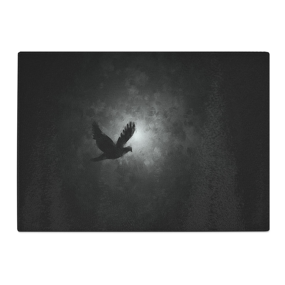 Tempered Glass Flying Dove Bird Chopping Board