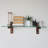 Modern Wall Shelf, Walnut Color, 33.5 x 9.8 x 9.8 inches | 100% Tempered Glass & 100% Solid Pine Wood Frame, Thickness: 0.3 inches | Stylish & Functional Storage Solution for Home & Office, Easy Wall-Mount Design-1262875757
