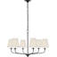 Knox Chandelier with Silk Pleated Shades-703335956-703335955-703335953
