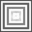 Silver Square 2' Framed Graphic Art Print on Glass