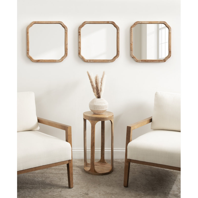 Ensemble de trois miroirs muraux carrés