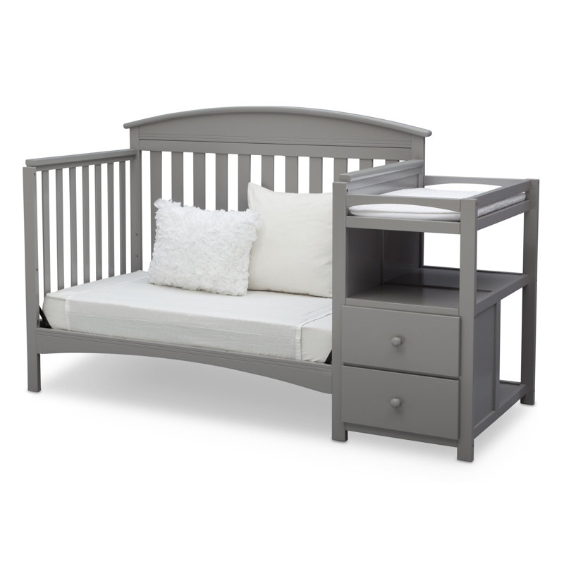 Abby 4-in-1 Convertible Crib, Gray