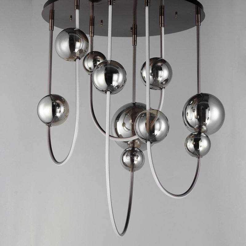 Dreamer 4 - Light LED Flush Mount, Black Chrome, Mirror Smoke