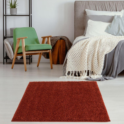 Myshaggy Collection Rugs Solid Design in Terra