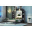 Lit escamotable double avec tablettes et lumières DEL-1778018828