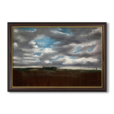 Paysage étendu avec des nuages gris, v. 1821-1822-John Constable-Toile encadrée sur mesure