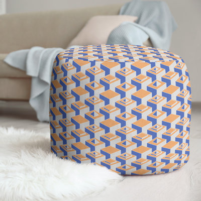 Upholstered Polyester Blend Ottoman