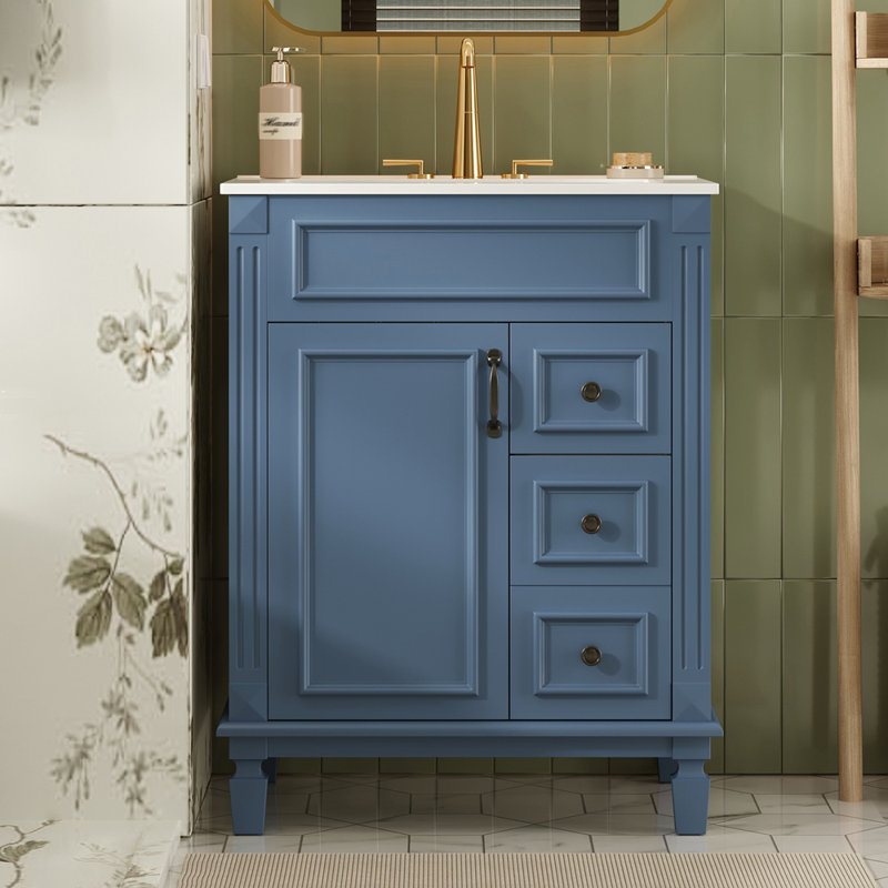 24" Bathroom Vanity with Ceramic Sink