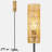 Farmhouse Floor Lamp With Hand-Worked Rattan Shade And Foot Switch