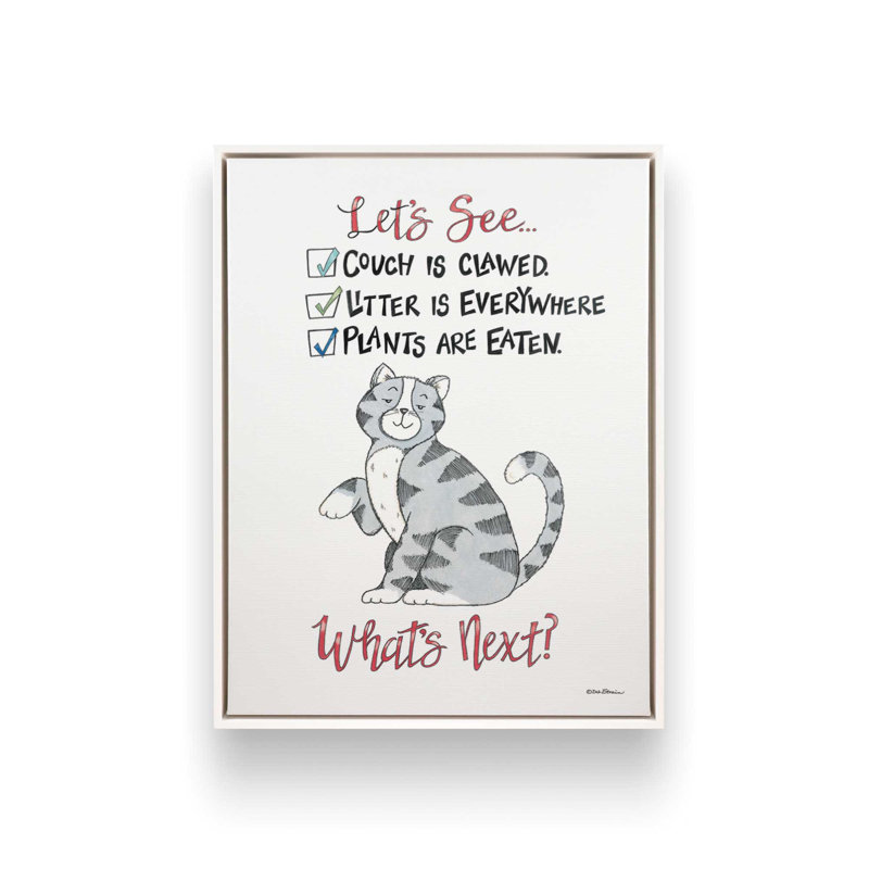 Quelle est la suite? par Deb Strain, reproduction d'art, L 24 po x H 32 po, Toile avec cadre, Blanc