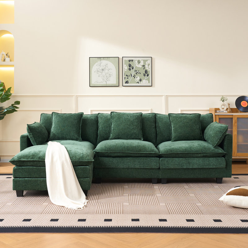 Upholstered 51.57 " Linen Sectional