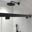 Porte de douche coulissante noire matte sans cadre North American