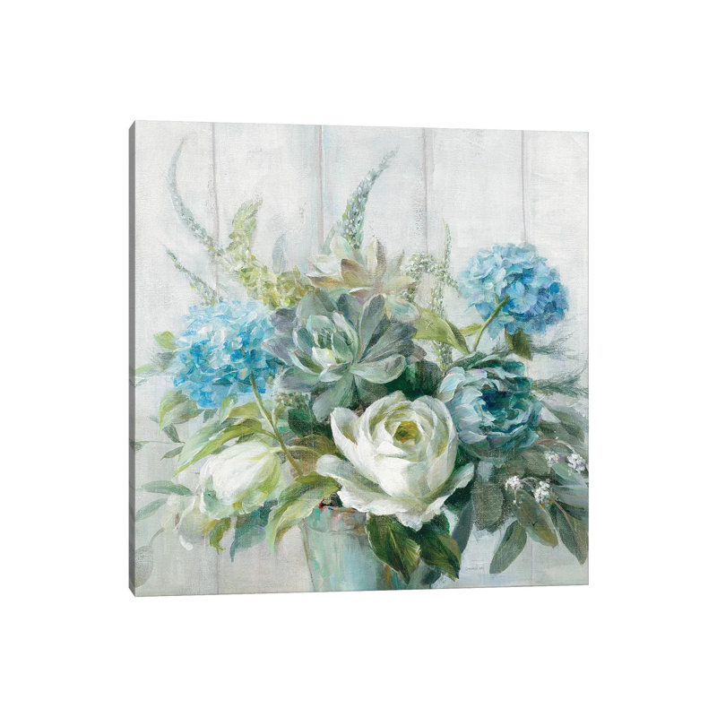«Natural Elegance Crop» par Danhui Nai - reproduction d'art, H 26 po x l 26 po x P 1,5 po, Toile tendue, Pas de tapis