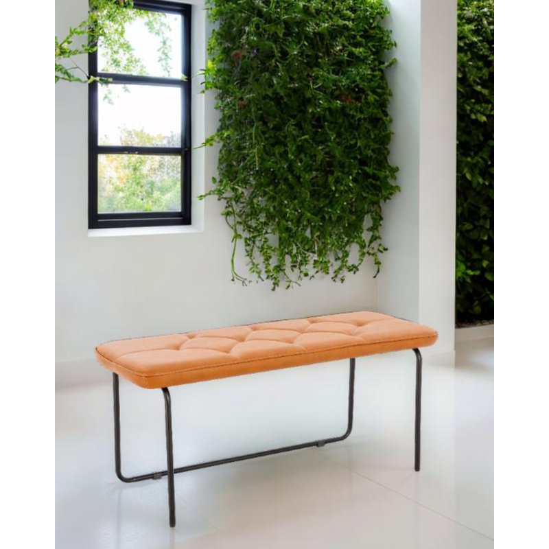 Banc en similicuir Carlotta