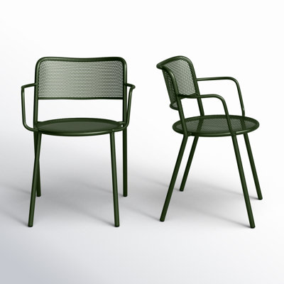 Wimberley Outdoor Armchair In Black - Set Of 2 by AllModern