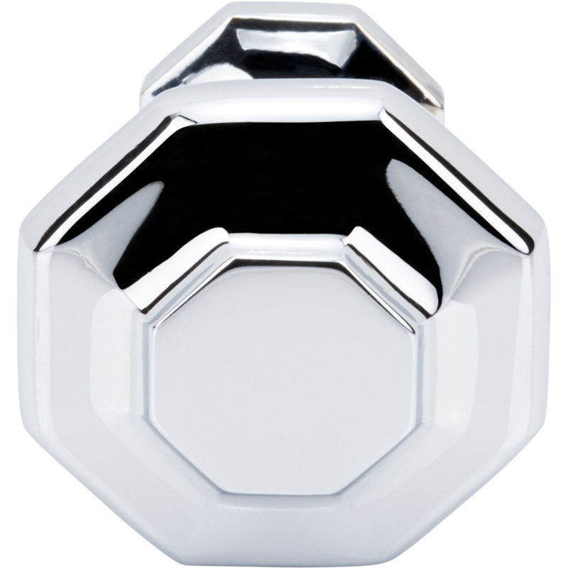 Palazzo Length Geometric Knob, Polished Chrome, 1  3/16"