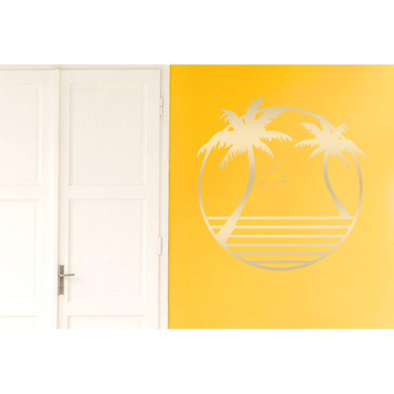 Nautical & Beach Non-Wall Damaging Wall Decal, Shiny Gold