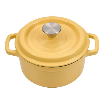 Living and Home 2.8 L Non-Stick Cast Iron Stainless Steel Stock Pot