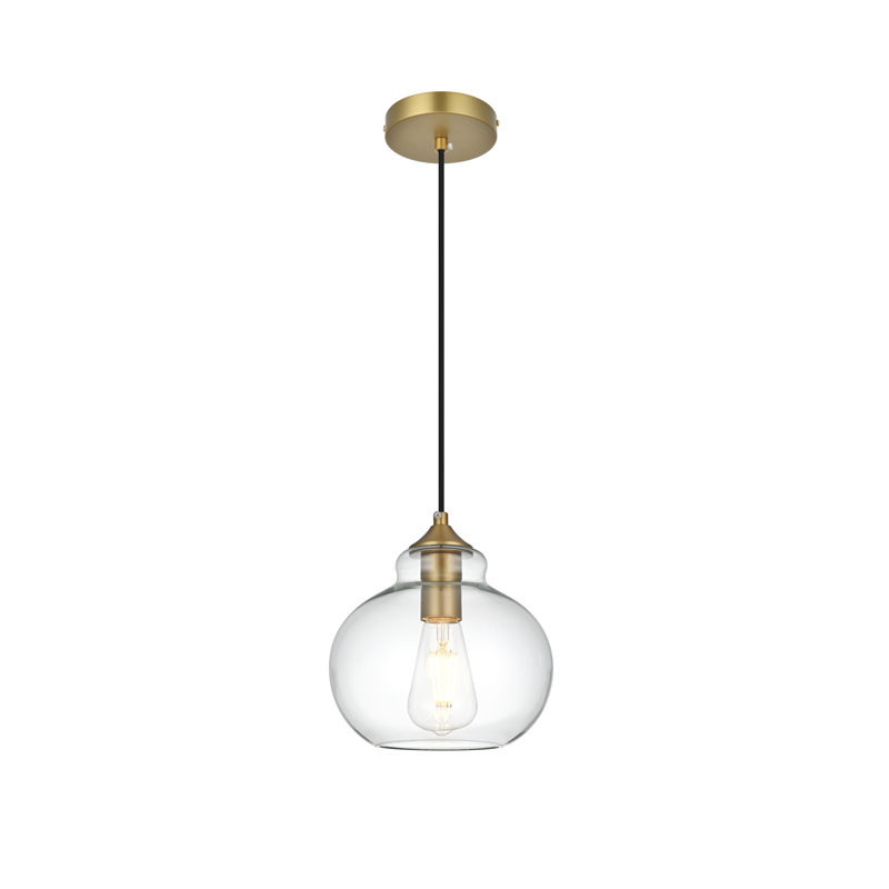 Inola 1-Light Dimmable Pendant , Gold