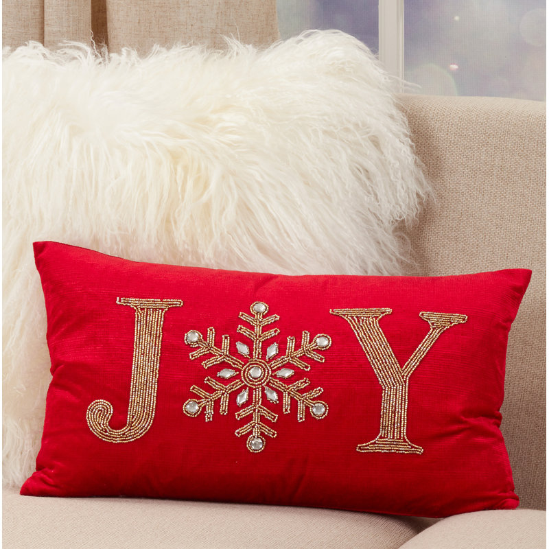 Beaded Christmas Collection Pillow Cover