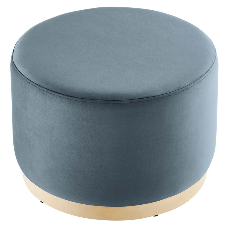 Repose-pieds rembourré Modway Tilden, Velours bleu cadet
