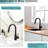 Black Kitchen Sink Faucet With Pull Out Spray - 360 Swivel, Single Handle, Ceramic Filled Modern Faucets Rotatable, For Bathroom