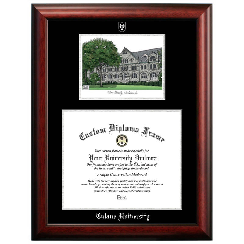 Cadre photo de l’université tulane, 14 po x 17 po
