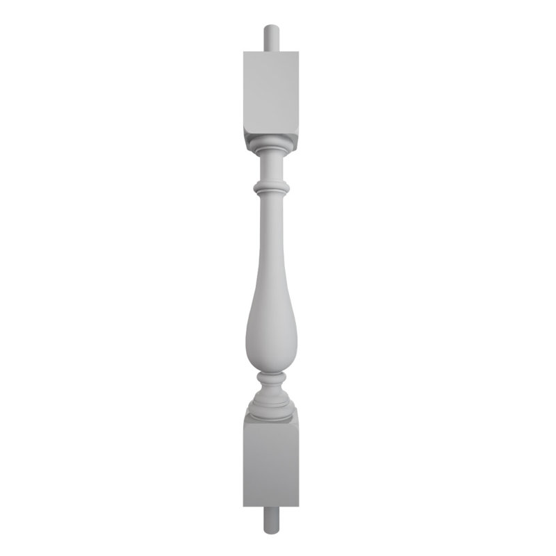 Endurathane 500 Series Calico Baluster, polyuréthane apprêté en usine, H 20 po x l 2,5 po x P 2,5 po