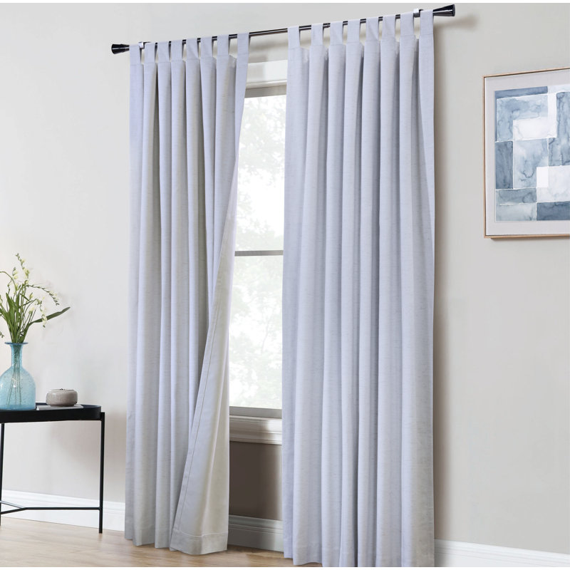 Paire de rideaux occultant et isolant Alizabeth, l 52" x L 84", Blanc