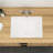 White Undermount Bathroom Sink 21.5"X15" Ceramic With Overflow - Contemporary Sleek Appearance, Stain , For Different Settings Modern Design, Suits Multiple Environments