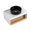 Meuble-lavabo flottant peu encombrant avec rangement ouvert et lavabo vasque-364906942