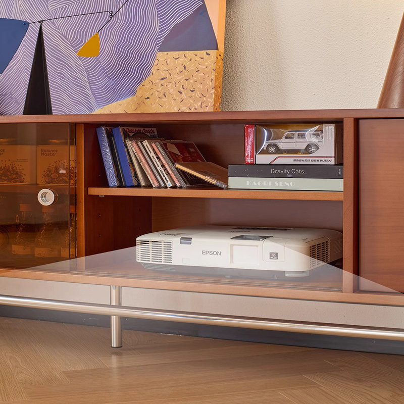 Retro pine simple TV cabinet, 24.8"H x 70.86"L x 15.74"W