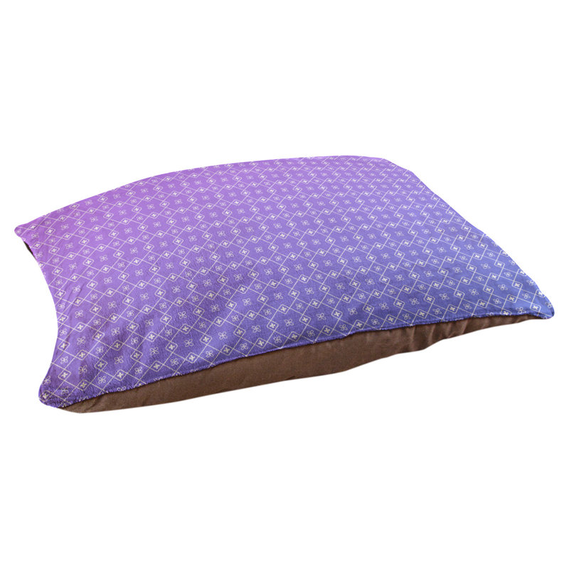 Coussin pour chien/classique à chariot Campion, Moyen (H 14 po x l 40 po x P 30 po), Bleu / Mauve