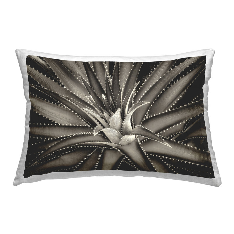 Design de coussin décoratif imprimé Spikey Plant Leaves par Dennis Frates