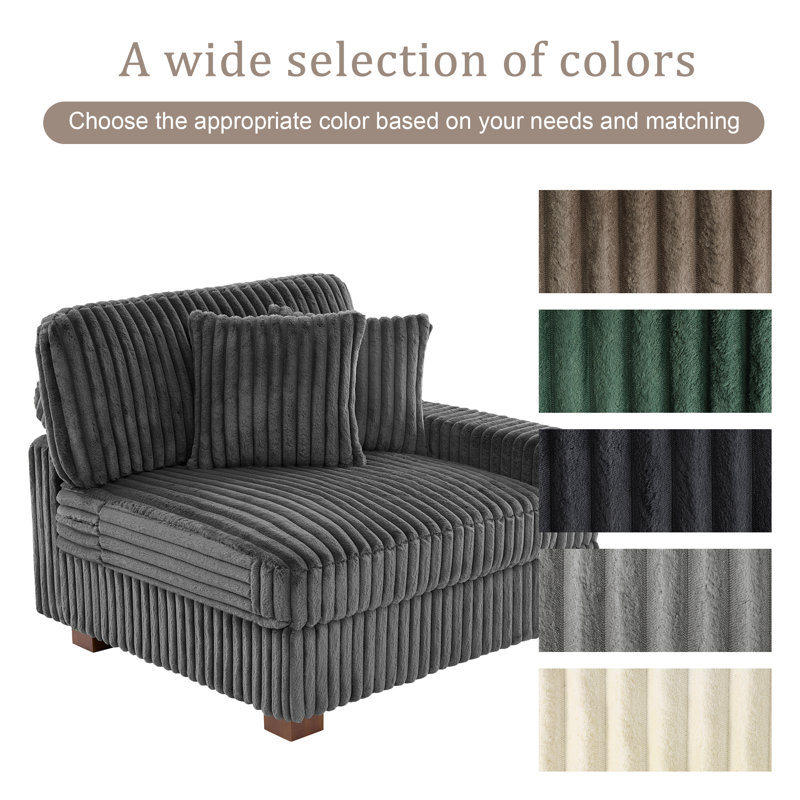 Upholstered Side Chair with Footstool, Grey