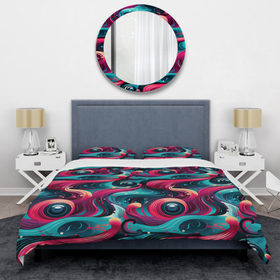 Literie rose et bleue Retro Waves II