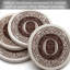 Ophelia & Co. 4 Pack Monogram Letter L Sandstone Coasters in Bronze Iron Ram Coaster Holder-1451267126