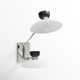 Viera 2 Light Glass Steel Dimmable Plug-in Swing Arm Sconce