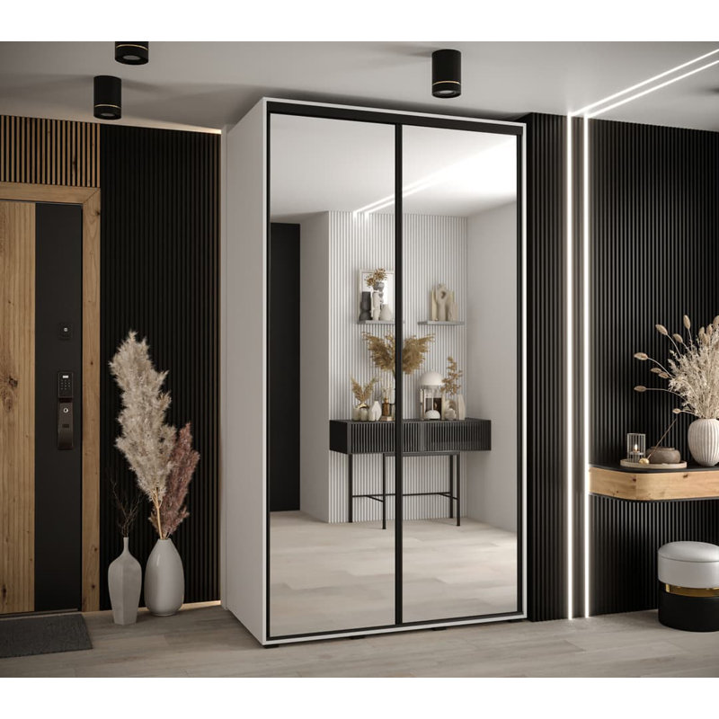 Azavian 2 Door Manufactured Wood Wardrobe, White