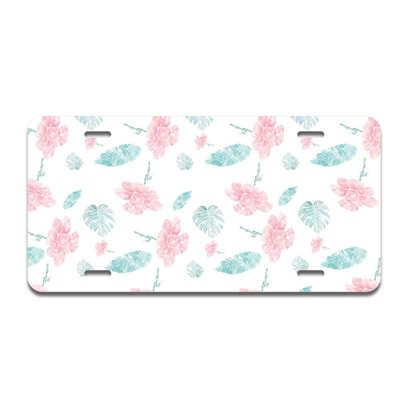 Cadre en aluminium avec fleurs en papier