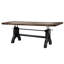 Solid Wood Top Metal Base Dining Table-88691726