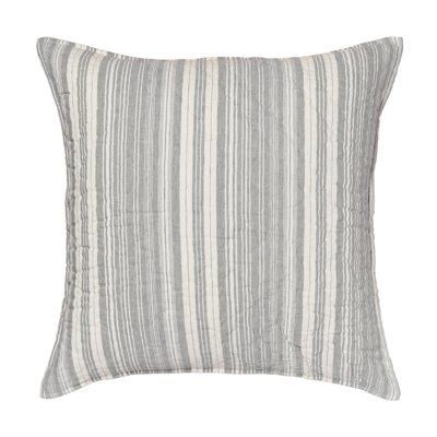 Taie décorative rayée en mélange de coton Dardar - Euro