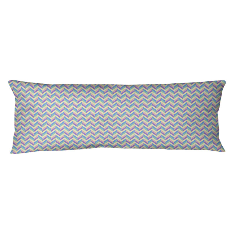 Coussin lombaire chevron, Pastel, Bourre en polyester