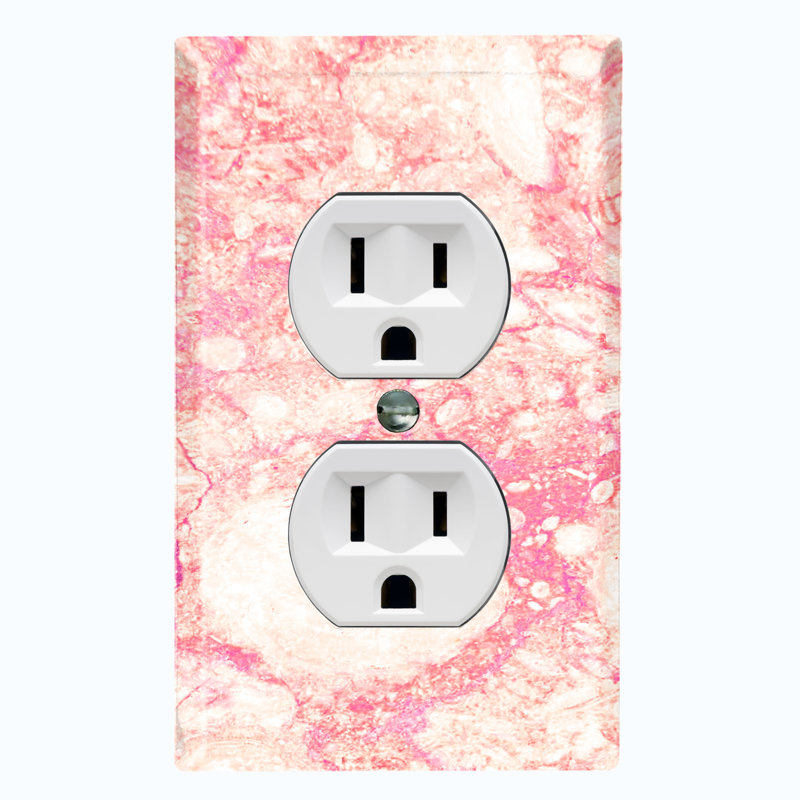 Plaque murale 1 sortie, Beige / rose / blanc