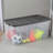 Sterilite 200 Quart Clear Stackable Latching Storage Box Container, Grey, 6 Pack