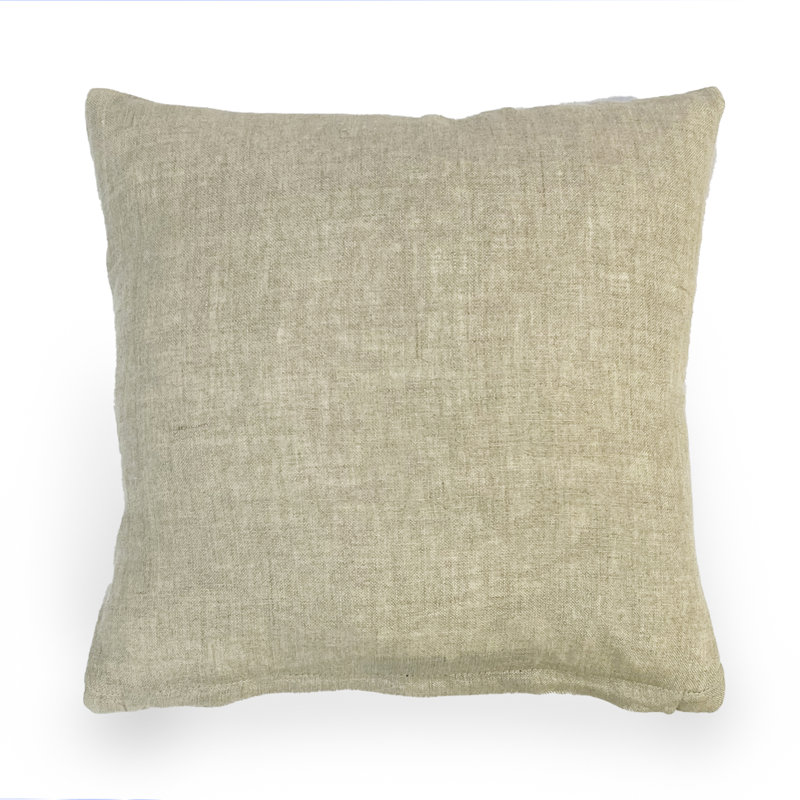  Coussin en lin à chevrons, Corail