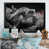 Impression noire sur toile encadrée sélectionné