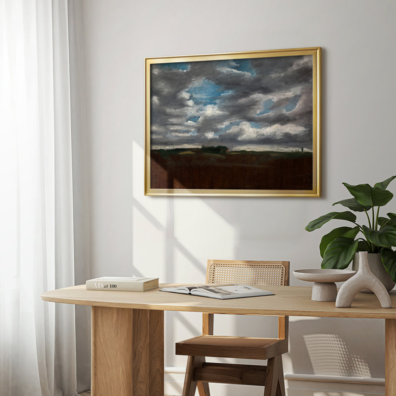 Cloud Study-John Constable-Framed Gallery Wrapped Canvas-c. 1821–1822, Framed Canvas, 22.5x30.5, Gold